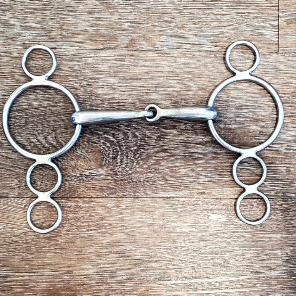 5" Elevator 3 Ring Snaffle Bit